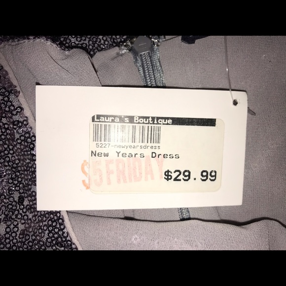 Silver Glitter Sequined NYE Dress - Picture 8 of 8